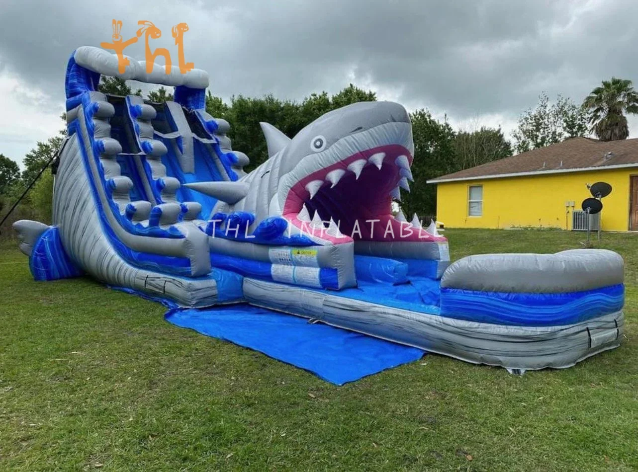 Commercial backyard jumping bouncer waterslide combo bounce house inflatable water slide with pool