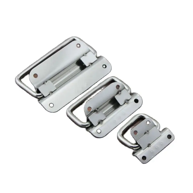 1PC 304 Stainless Steel Folding Pull Handle for Cabine Kitchen Drawer Door 50/75/100mm Handle Diameter 6mm Box Lock Equipment
