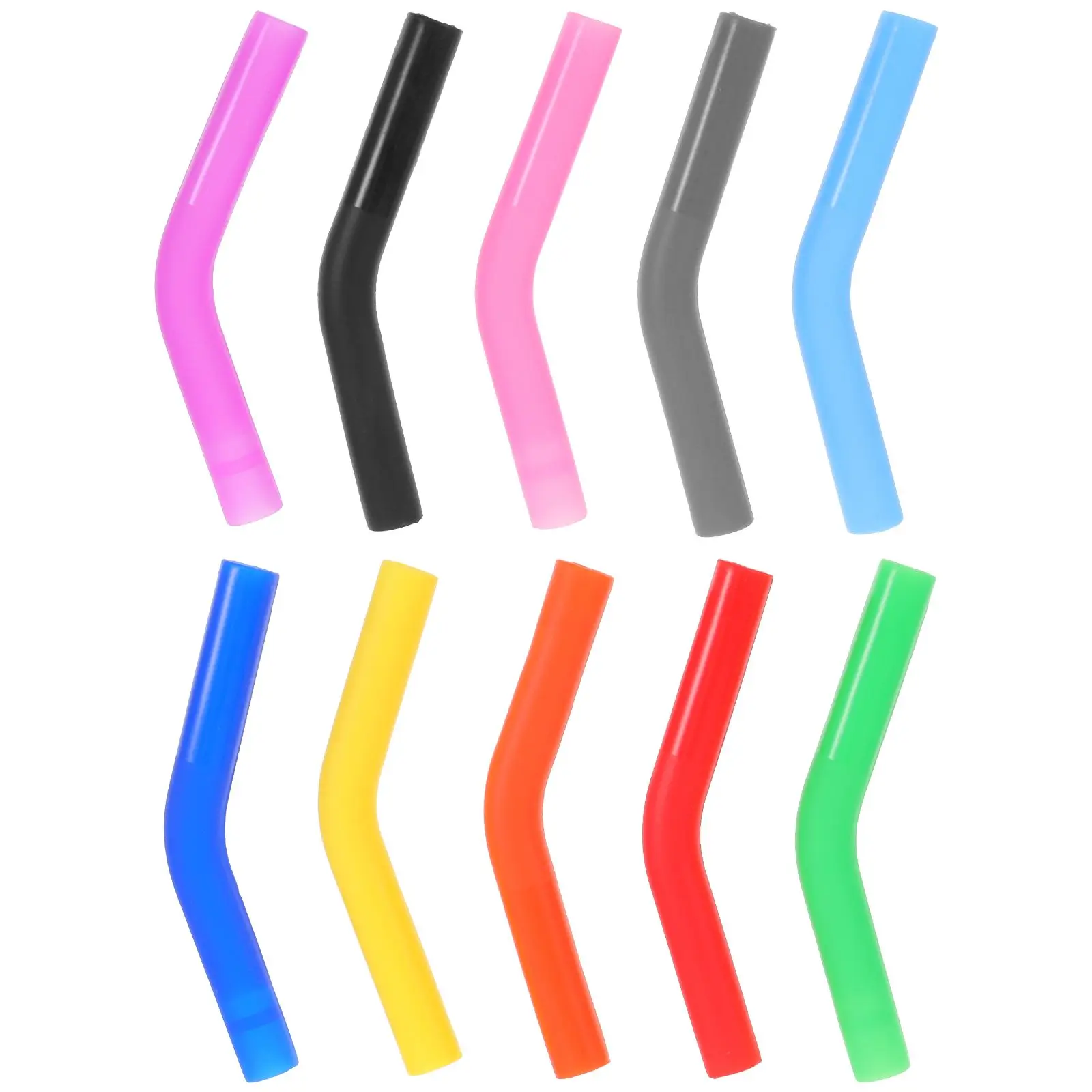 

10 Pcs Silicone Straw Tips Reusable Drinking Straw Cover Flexible Tips For Steel Straws Metal Straw Cover Smooth Surface