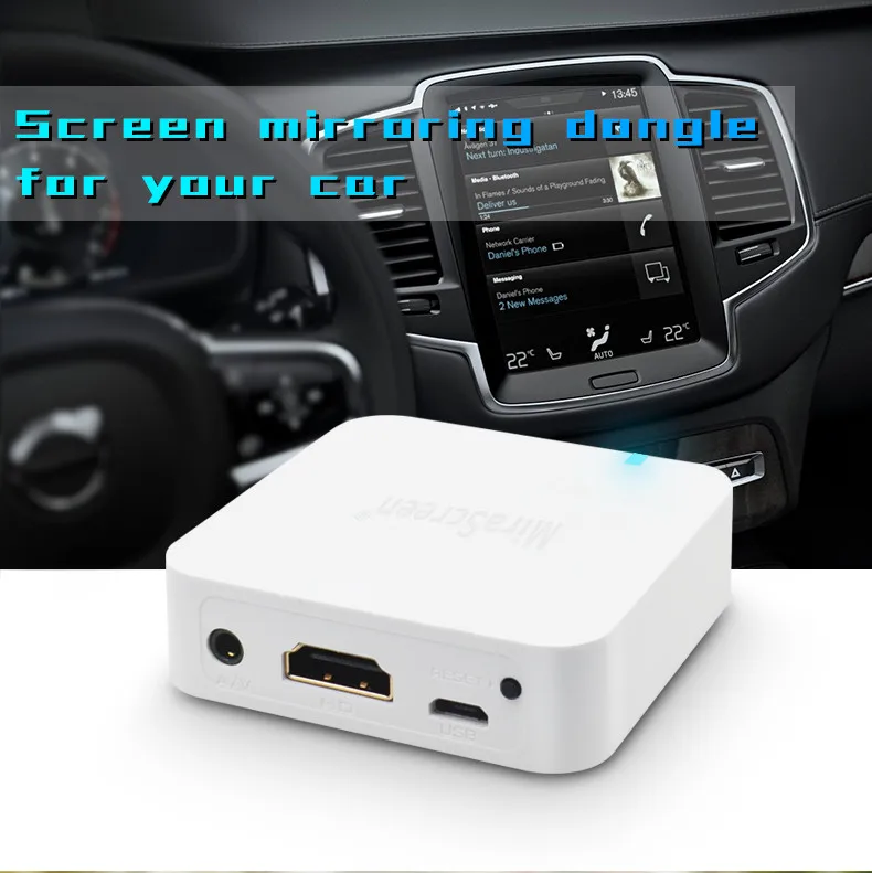 Imagem -05 - Carro sem Fio Wifi Espelho Caixa de Ligação Hdmi-compatível Dongle para Ios Android Telefone Áudio Vídeo Miracast Tela Espelhamento para Carro x7