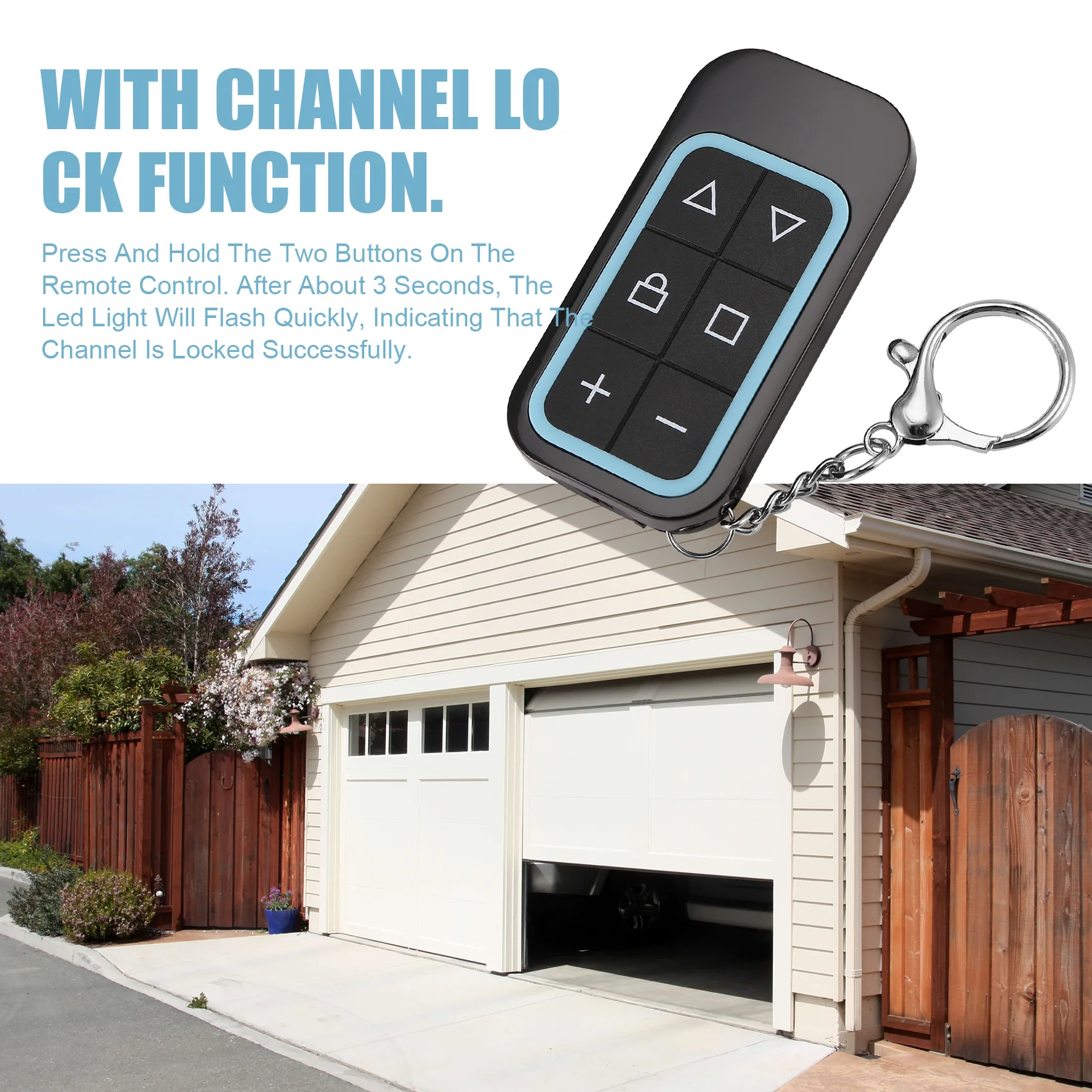 AAAEL-Wireless Remote Control 8-Channel Multi-Frequency Garage Door Rechargeable Full-Frequency Copy Remote Control