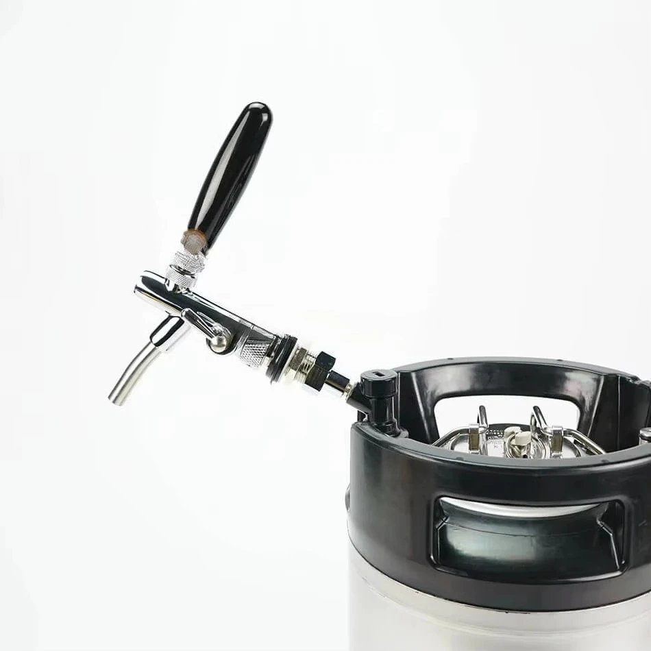 Chromed Draft Beer Taps Beer Faucet With Flow Controller Liquid Thread Ball Lock Disconnect for Homebrew Beer