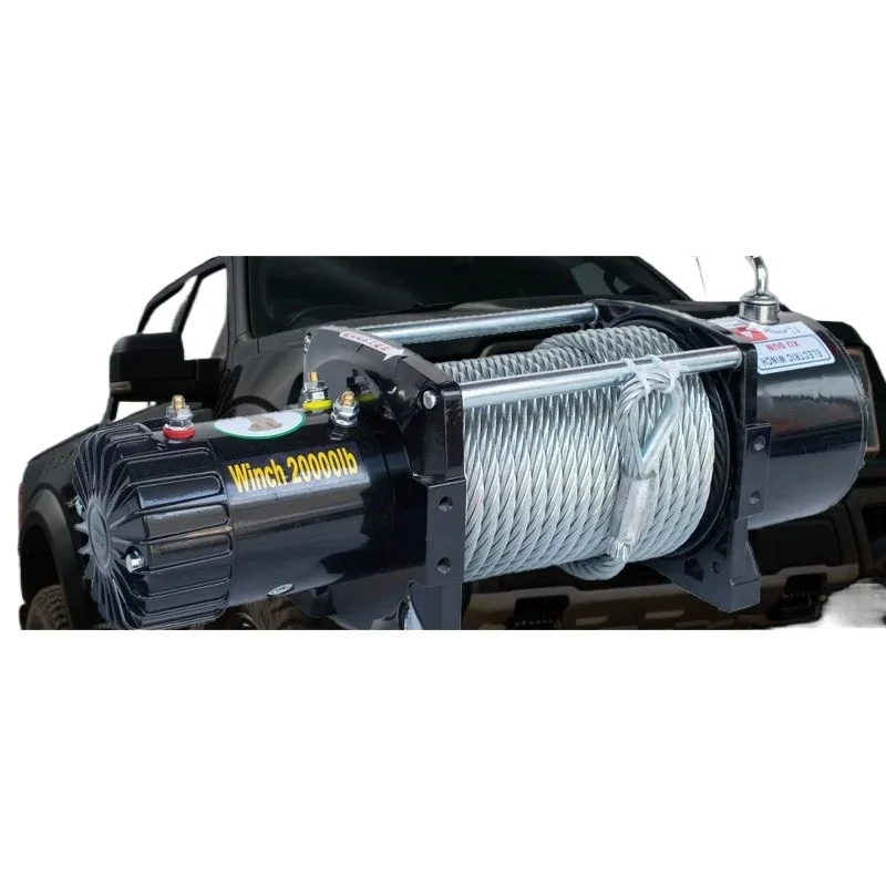 Electric winch 12v crane 24v electric hoist hoist off-road vehicle self-rescue traction and rescue wireless remote control