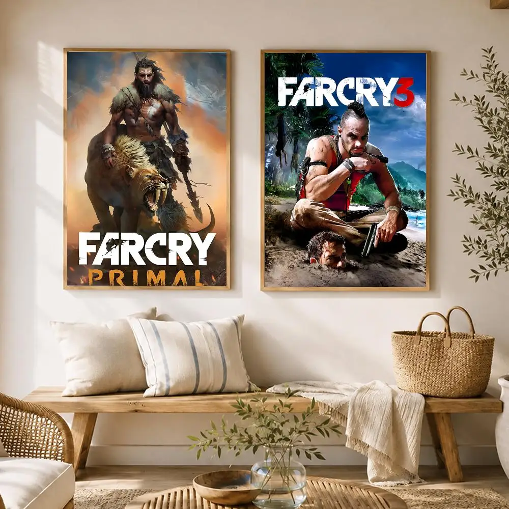 Action Open World Game Far Cry Poster HD poster wall art self-stick no-residue for home cafe office great gift
