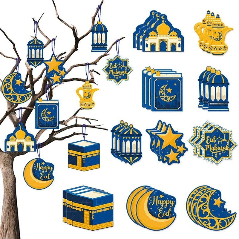 

10pcs-set Eid Mubarak Ornaments Hanging Decorations Ramadan Mubarak Eid Decorations Ramadan Kareem Mosque Sign Wall Decoration