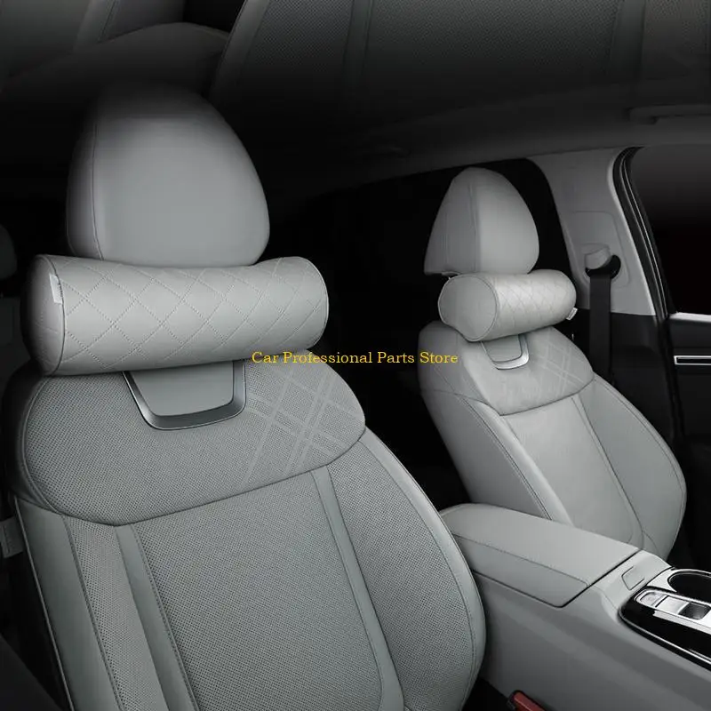 

R53D Embroidered Auto Pillow Headrest Neck Protector Memory Foam for Seat Supports