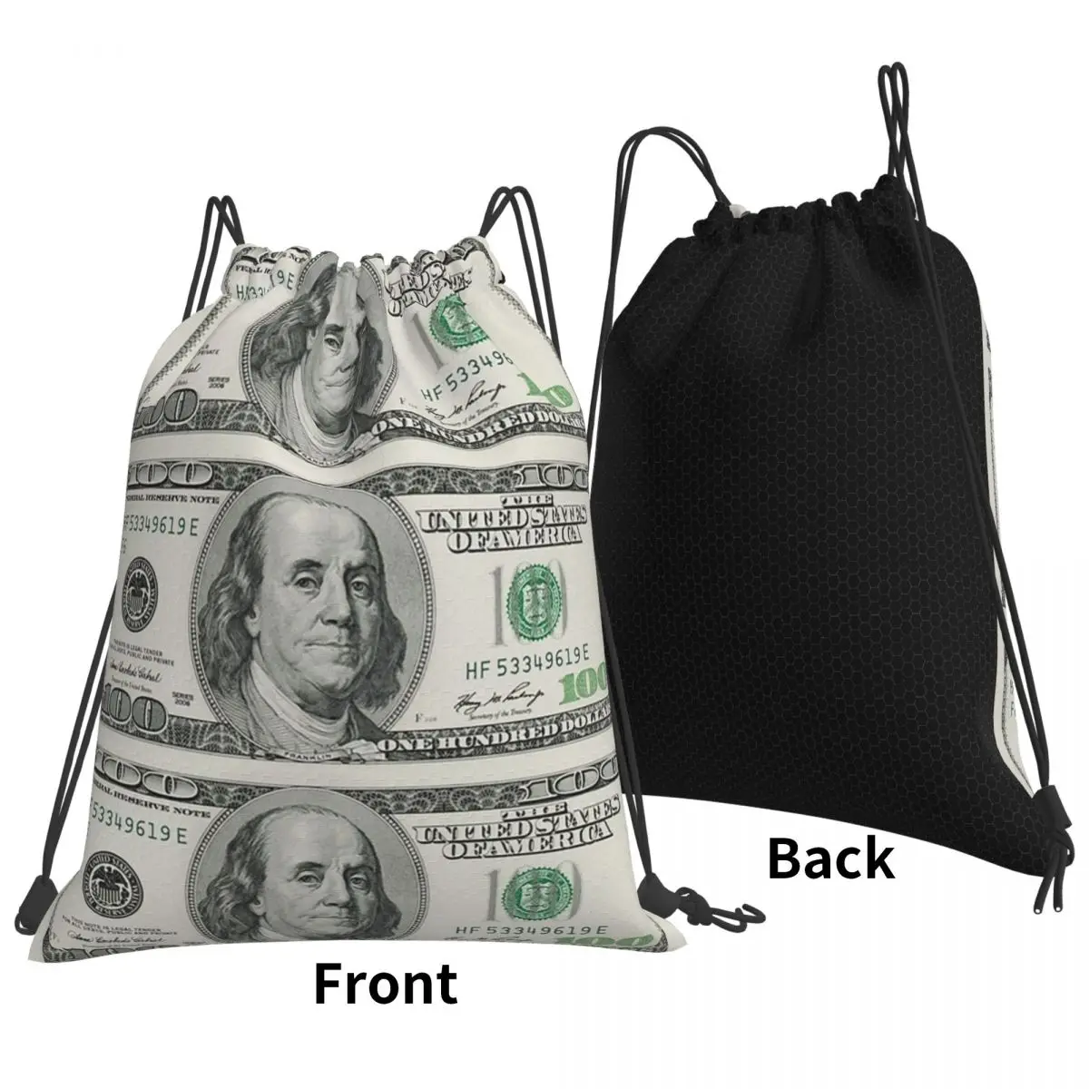 Dollar Backpacks Portable Drawstring Bags Shoes Bag Book Bags for Travel Students