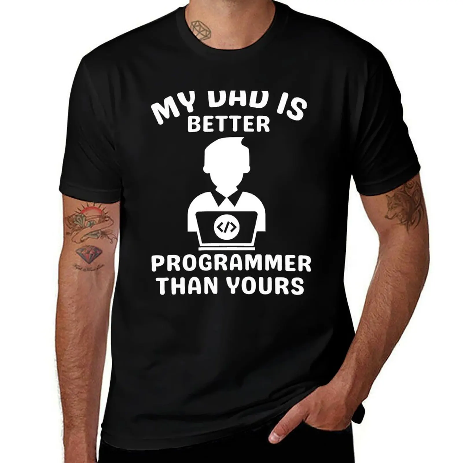 My dad is better programmer than yours Todller T-Shirt Non-Shrink Basic Cotton T-Shirt