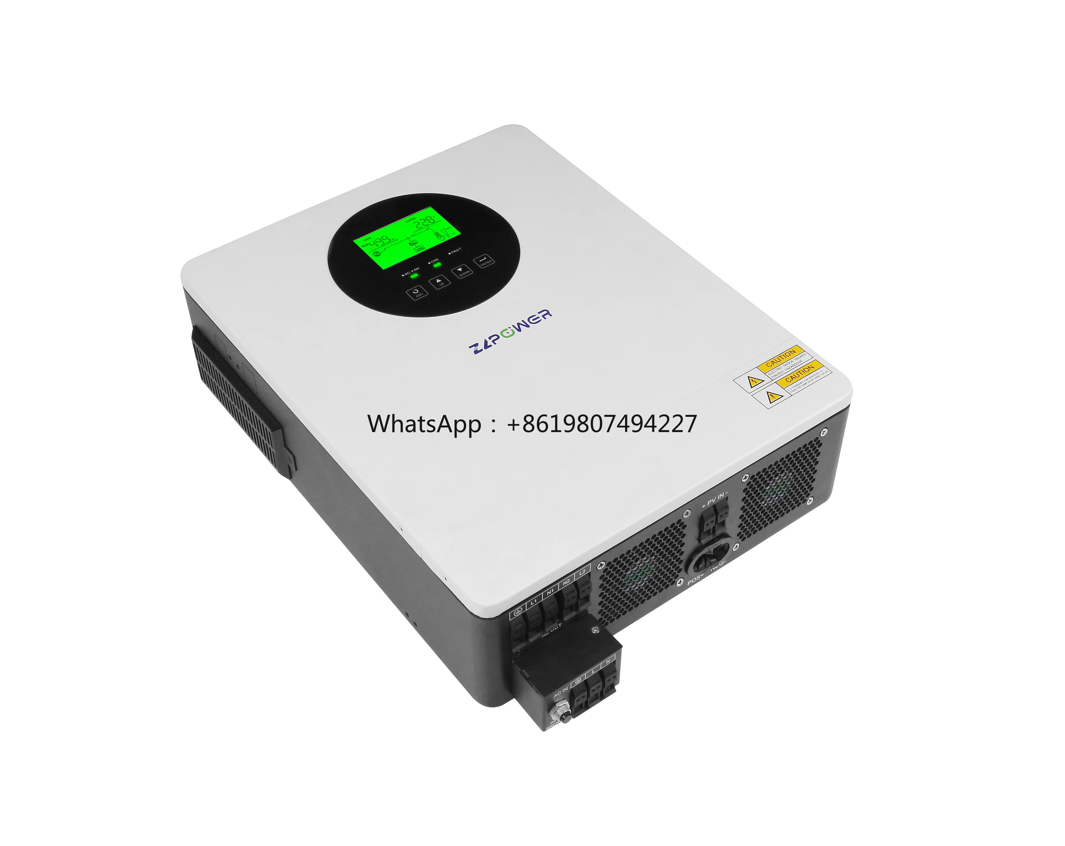 Hybrid Solar Inverter 4kW 6kW  MPPT Charger Pure Sine Wave UPS Function 24V 48V 230V for Residential Solar System