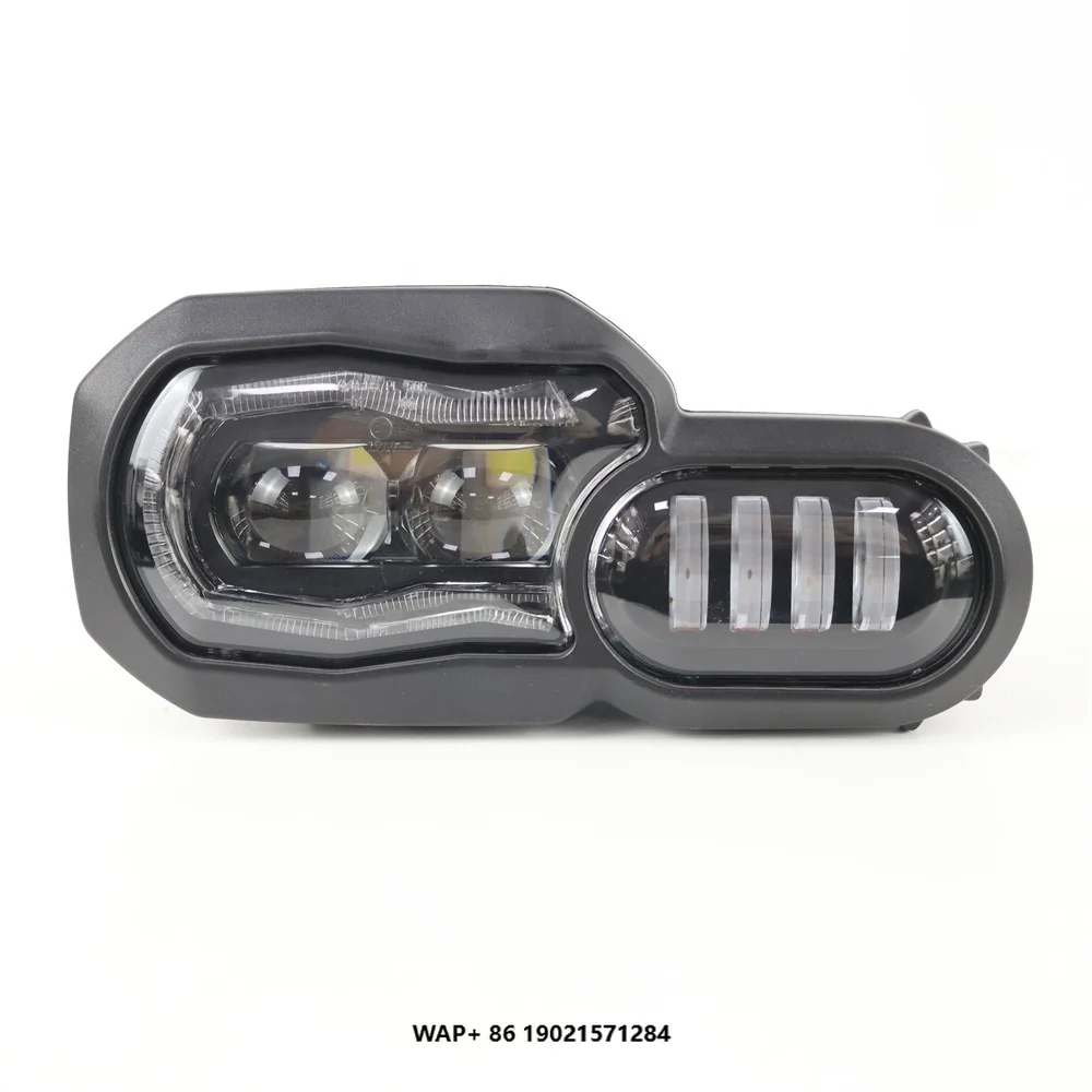 Tiypeor Motorcycle Accessories Light Emitting Diode Headlight Assembly with Angel Eye DRL for F650GS/F700GS/F800GS/F800R/F800