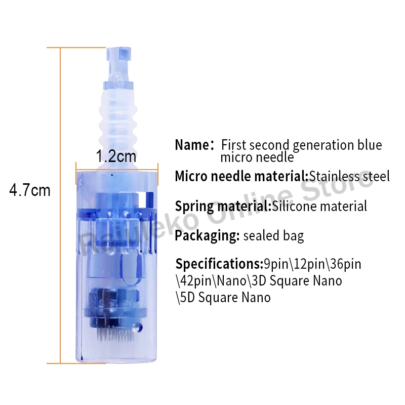 Herramientas Derma eléctricas, cartuchos de agujas de bayoneta, 9/12/36/42/Nano/3D/5D, cuadradas, para Ultima MYM/M5/M7 A6 MTS, microagujas