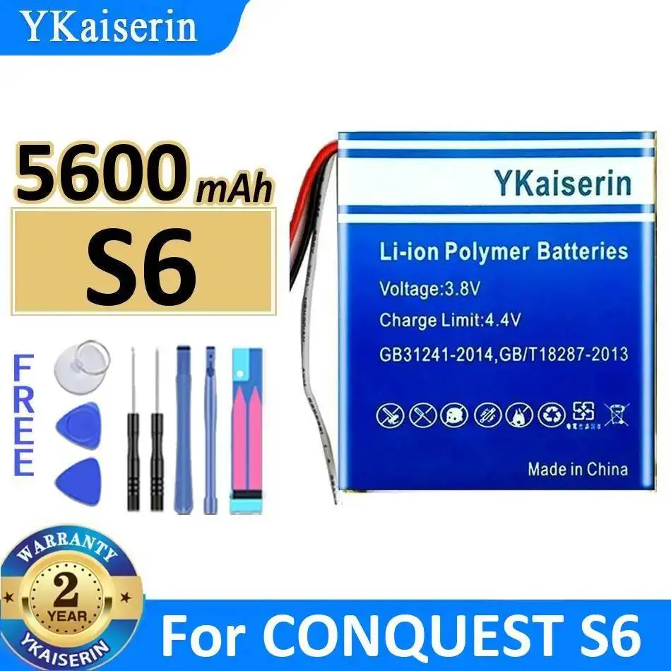 

Экологически чистая батарея для мобильного телефона Conquest S6 с высокой емкостью 5600 мАч