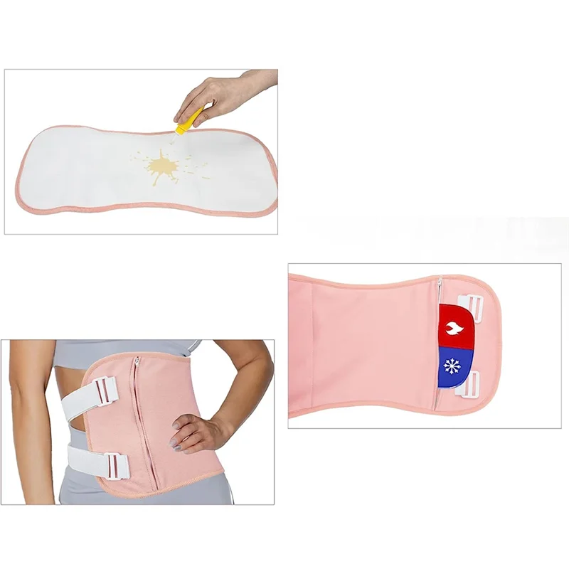Kit de paquet d'huile de ricin réglable, emballage d'huile de ricin biologique pour la taille, le cou et les seins, Packs-A54Q d'huile de ricin réutilisable