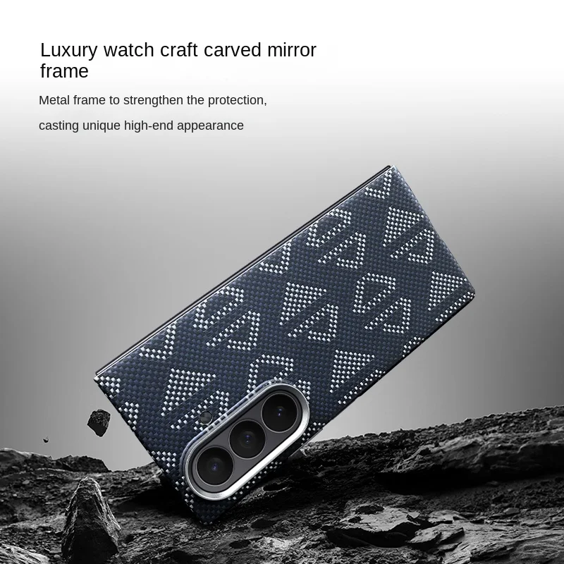 

100% натуральный чехол для телефона из кевларового арамидного волокна 1500D для Samsung Galaxy Z Fold7, магнитная зарядка, задняя крышка для предотвращения падения