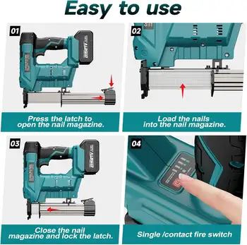 18V 電動釘槍/訂書機,適用於 18V 牧田電池,木工無線電動衝擊釘槍 DIY 工具(不含電池) 8 最佳銷售 18v tacklife - №6