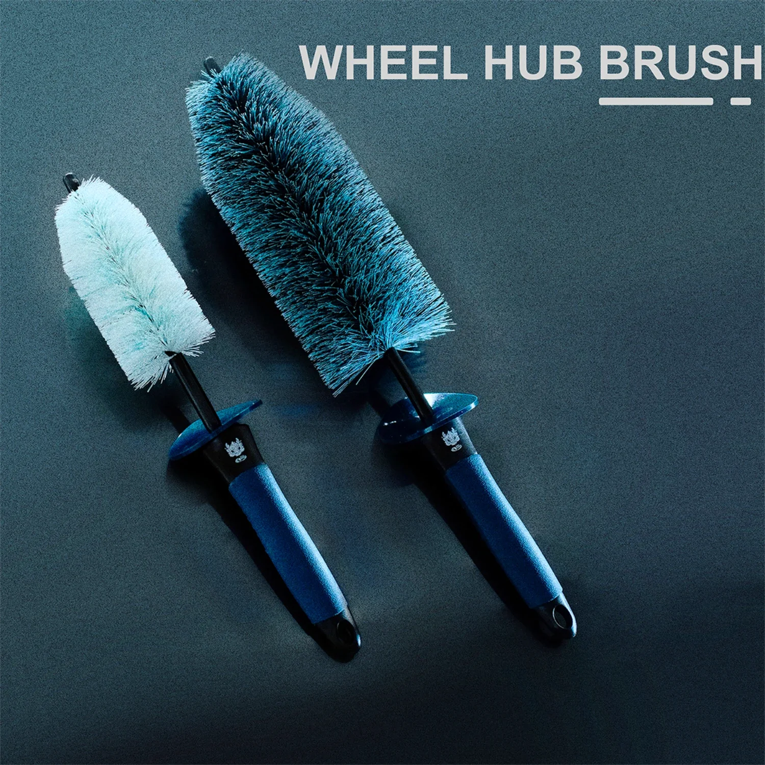 New Splash-Proof Car Wheel Hub Cleaning Brush High-Elastic Bristles Rubber Grip 2 Sizes for Auto Rim Tire Gap Deep Cleaning Tool