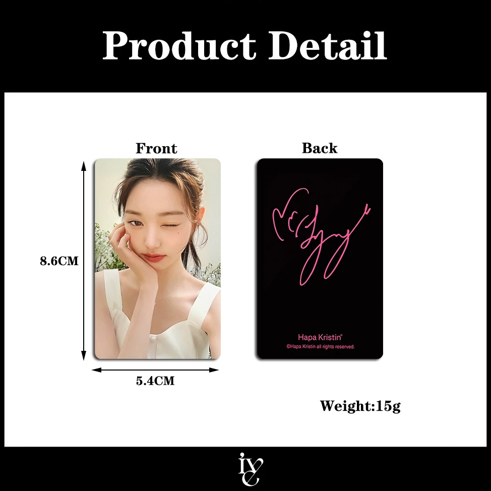 IVE Girl Group Wonyoung Contact Lens Card Personal Endorsement Card