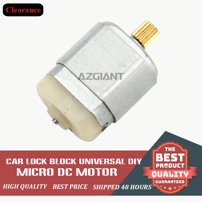 AZGIANT Mini Motor DC 12V 42mm Axis 12T Copper Carbon Brush Insulating Shell Low Noise Stable Operation DIY Toy Special Offer