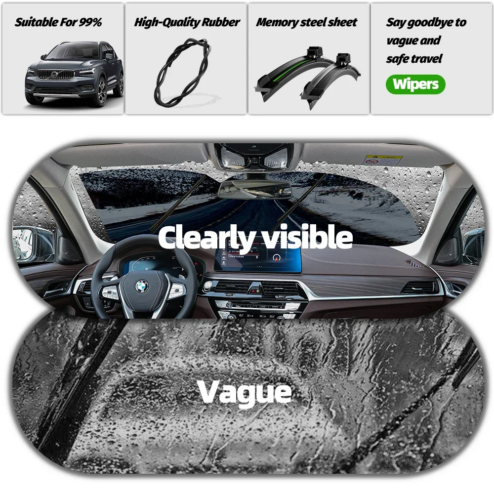 For Mini Cooper R50 R53 R56 2001-2013 2pcs Front Windshield Wiper Blades 2006 2010 2011 2012 Windscreen Window Accessories