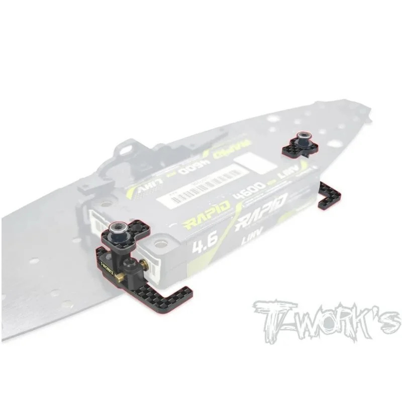 Original T Works TE-257-MTC3-B Easy-Snap Battery Holder Set ( Mugen MTC3 )Brass Rc Tool