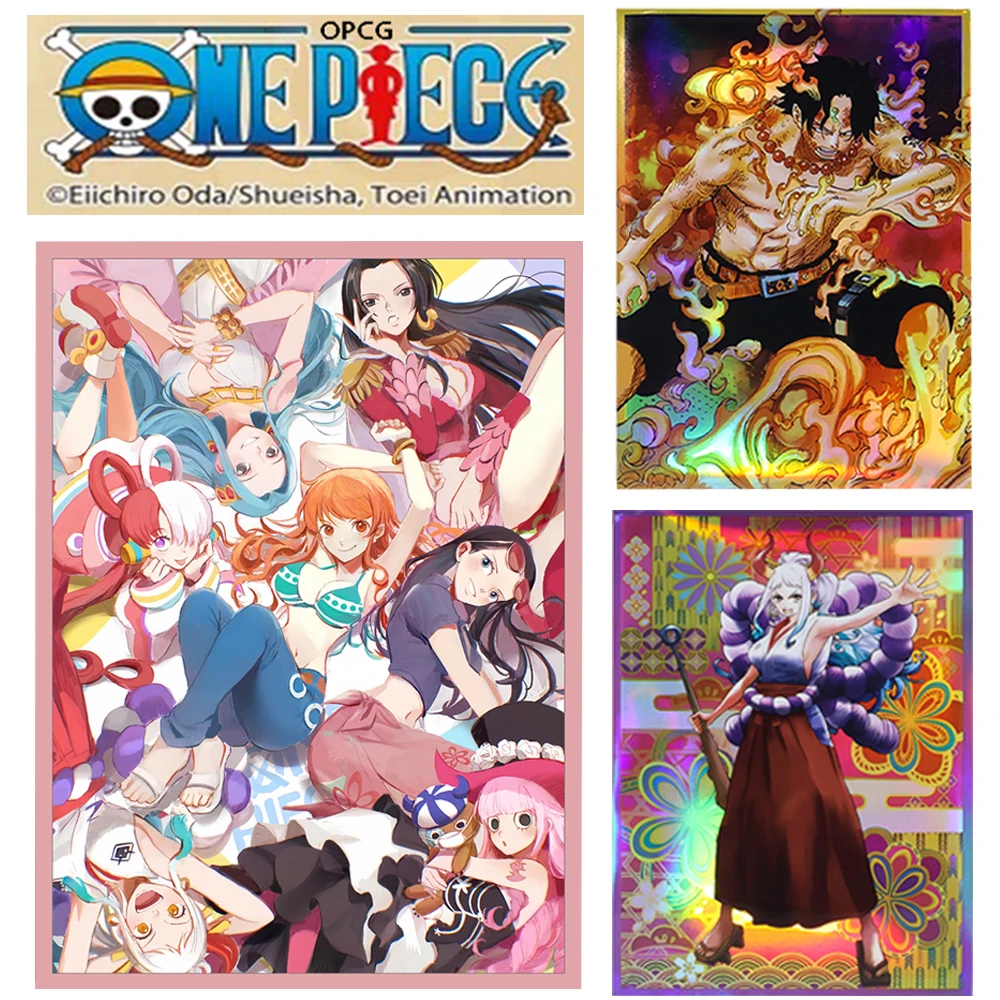 

OPCG Card Sleeves ACE Nami Robin Yamato Card Sleeves for PTCG Anime One Piece Surrounding 60PCS Trading Card Protector 67x92mm