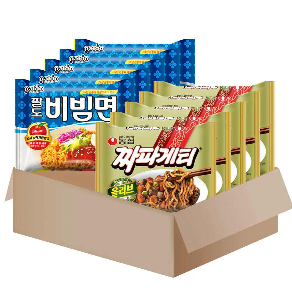 [AL077] Ramen Set(Nongshim Chapaghetti 5pcs +paldo bibimmyun 5pcs) / ramen /noodle