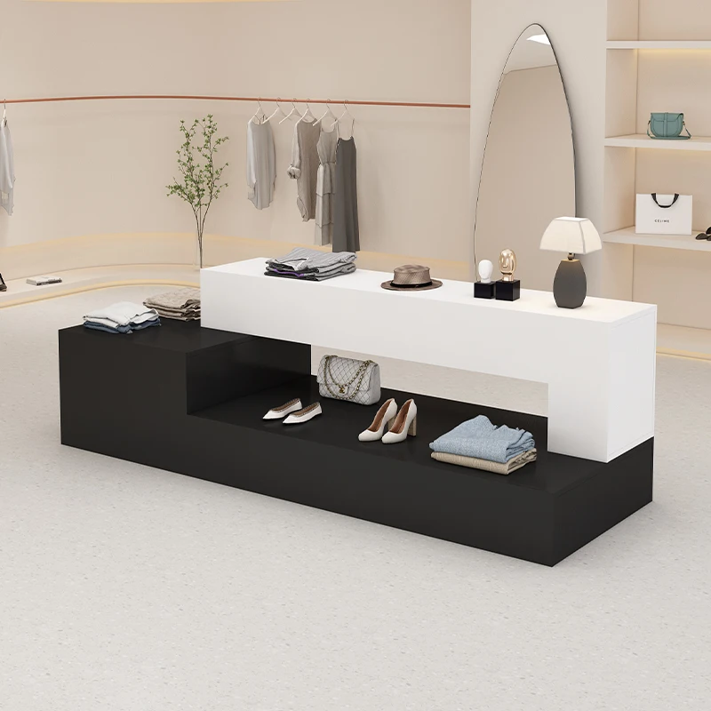Clothing store display cabinet, shopping mall exhibition hall middle table, cosmetics shoe bag water table display cabinet women