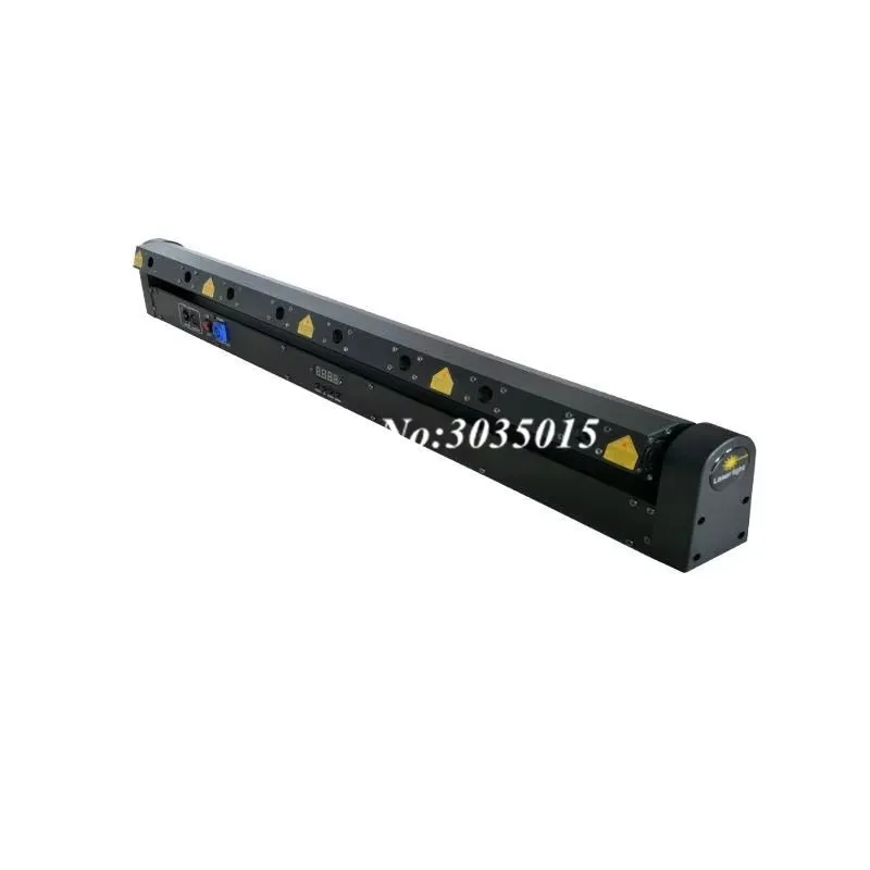Luce laser a testa mobile a 8 occhi Controllo DMX512 Barra luminosa con fascio di colore RGB Proiettore di luci da palco per DJ Illuminazione per matrimoni per feste in discoteca