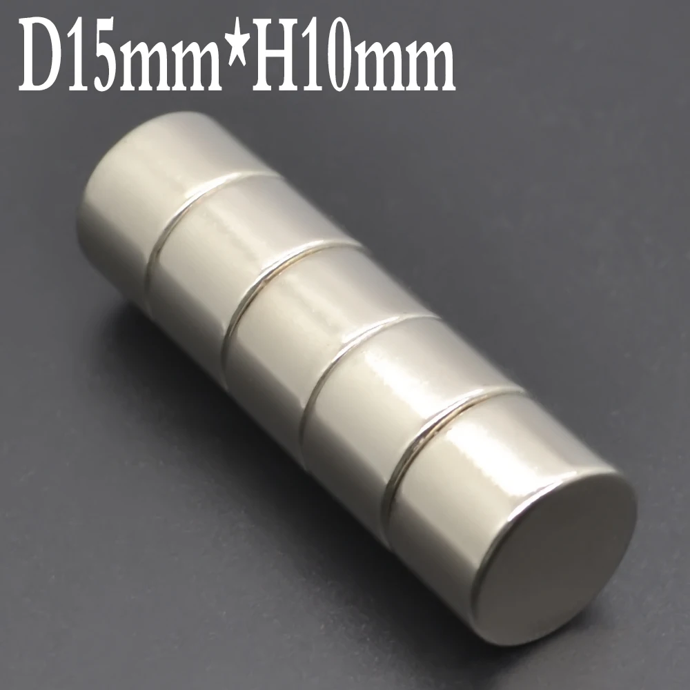 1/2/5/10/20/100Pcs 15x10 mm Thick Neodymium Strong Magnets 15mm*10mm Permanent Round Magnet 15x10mm Powerful Magnetic Magnet new