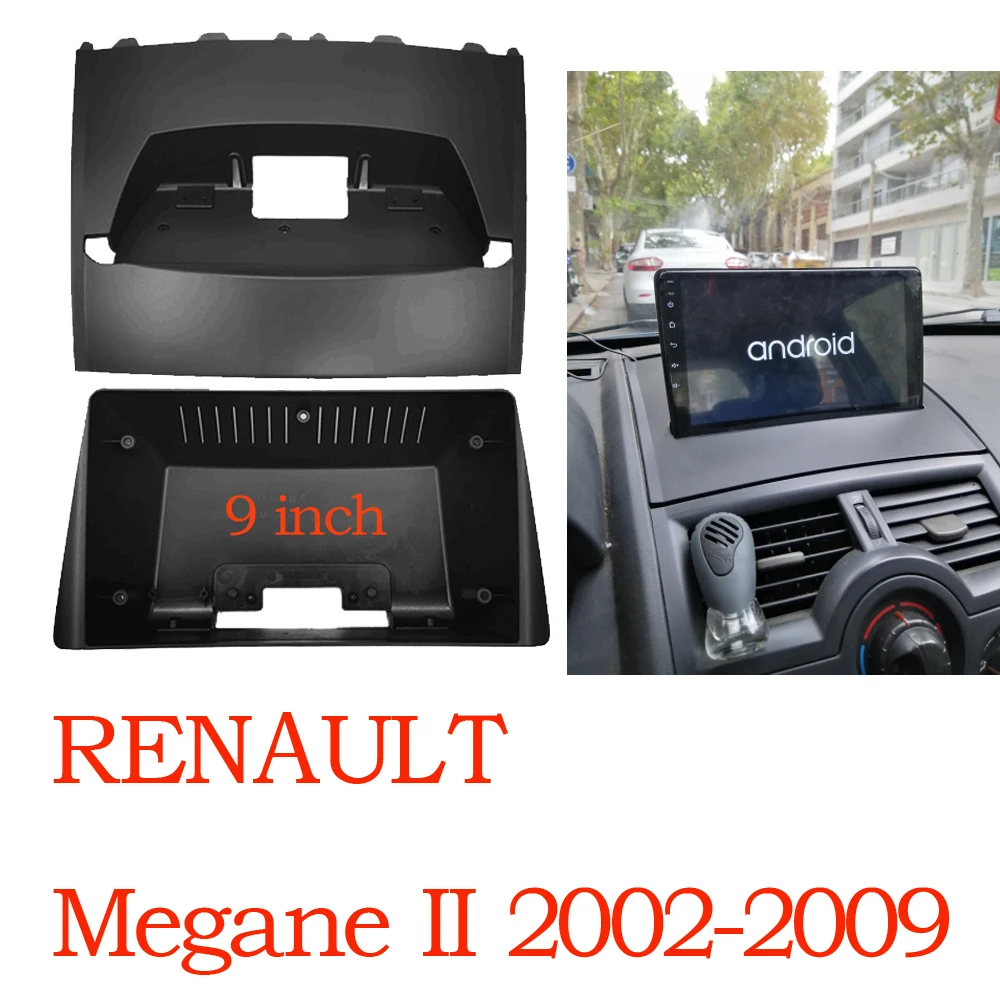 Radio Fascia Frame for RENAULT Megane II 2002-2009 GPS Navigation Bezel Adapter Cove Stereo Player Install Surround Trim Panel