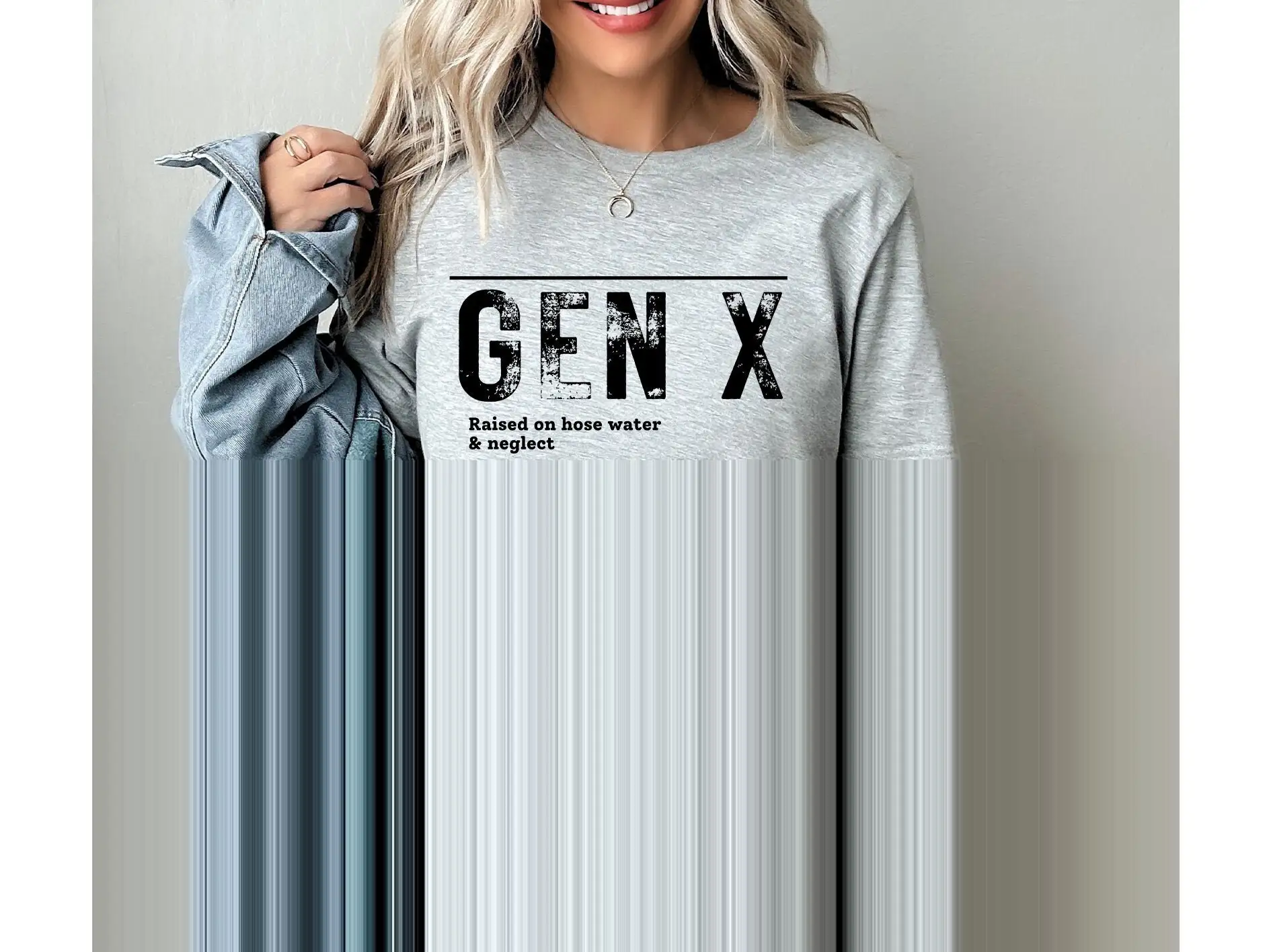 Gen X Raised On Hose Water And Neglect T Shirt Sarcastic Funny Quotes Inspired Nostalgic Women