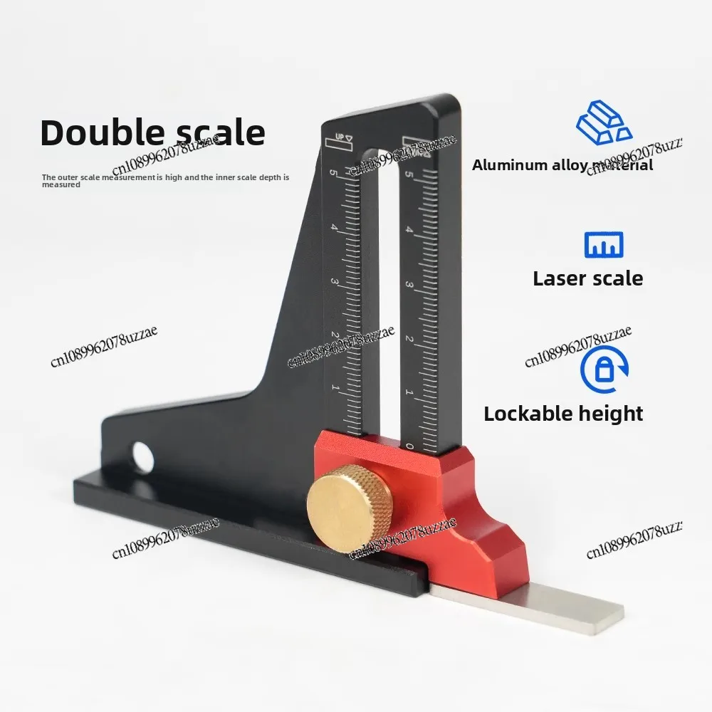 Woodworking Saw Table Adjustment Ruler Height Gauge Trimmer Adjustment Tool Height Gauge Depth Measurement Height