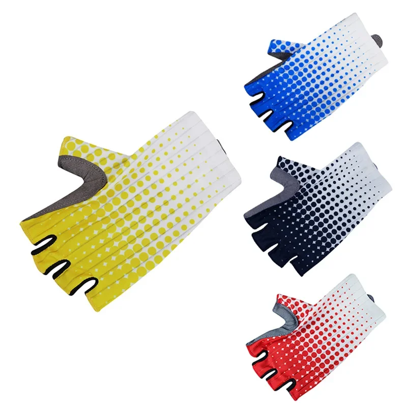 Neue Pro Aero allmähliche Polka Dot Fahrrad handschuhe rutsch feste Anti-Schock Anti-Vibration Outdoor-Fahrrad handschuhe Männer Frauen Guantes Ciclismo