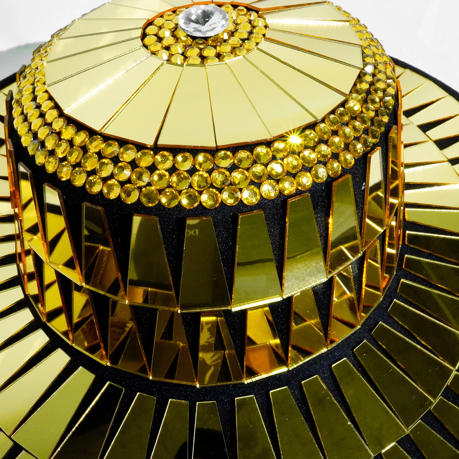 فستان مرآة بأحجار الراين الذهبية المتألقة، زي سحب الملكة، حفلة مسائية، حفلة عيد ميلاد، ملهى ليلي، ملابس راقصة، ملابس المسرح