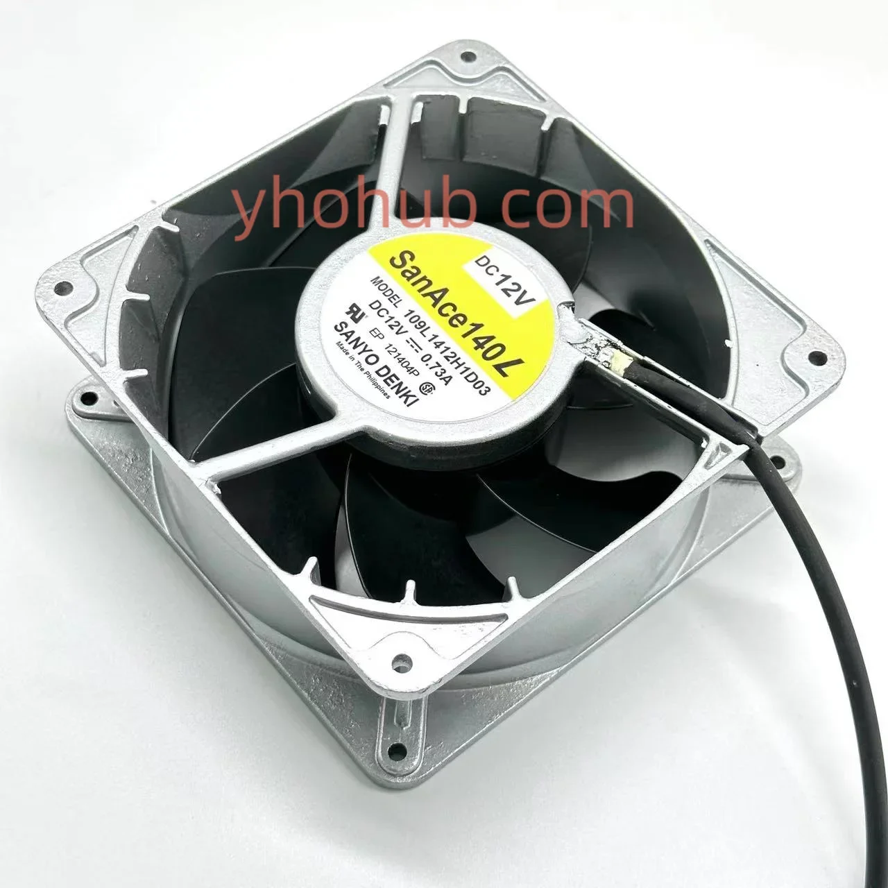 Sanyo Denki 109L1412H1D03 DC 12V 0.73A 140x140x38mm 3-Wire Server Cooling Fan