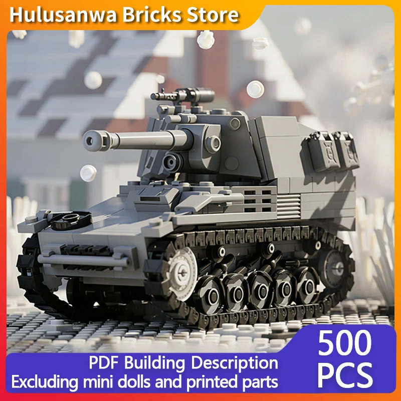 

Self-Propelled Gun Model MOC Building Bricks War Equipment Modular Technology Gifts Holiday Assemble Children Toys Suit
