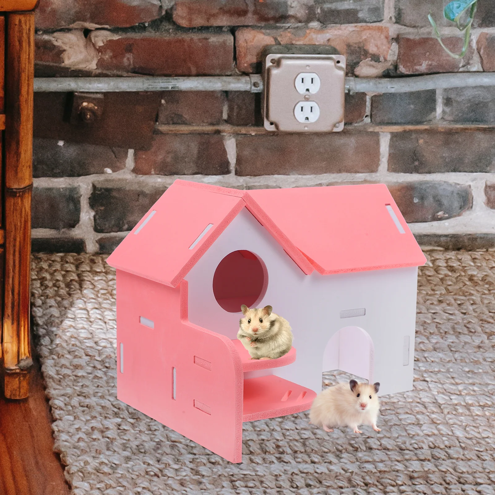 

1Set Colorful Hamster Hideout House Lightweight Durable Cage Accessory Quiet Resting Place Guinea Pig Hideaway