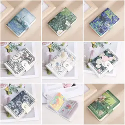 Oil Painting Flowers Card Bag Female Large-capacity Multi-card Slot Credit Card Cover ID Card Holder