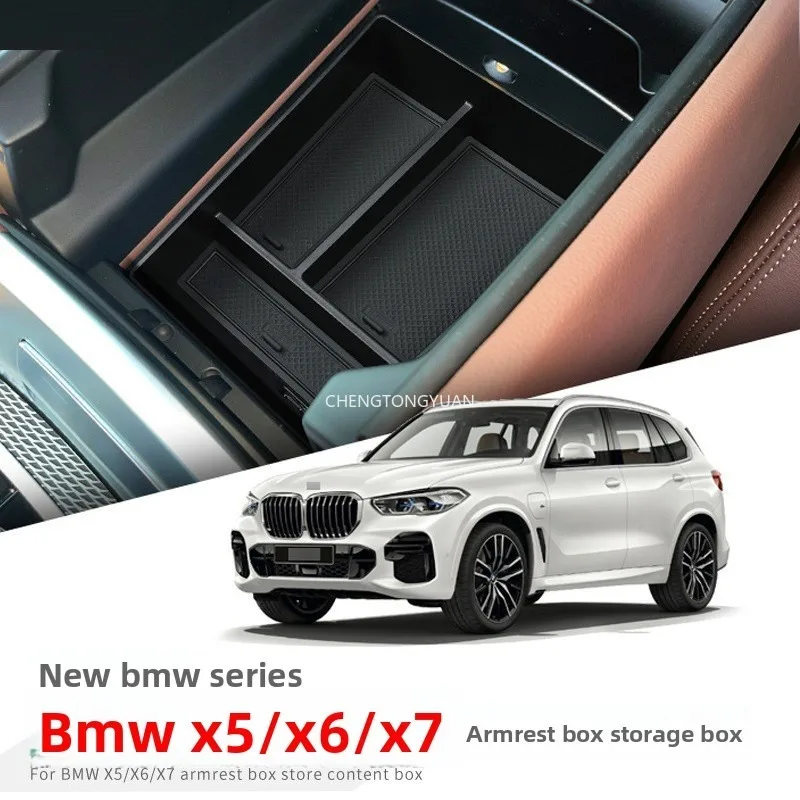 

for BMW X5 G05 X6 G06 X7 G07 2019-2024 Armrest Storage Box Accessories Tray Organizer Tidying ABS
