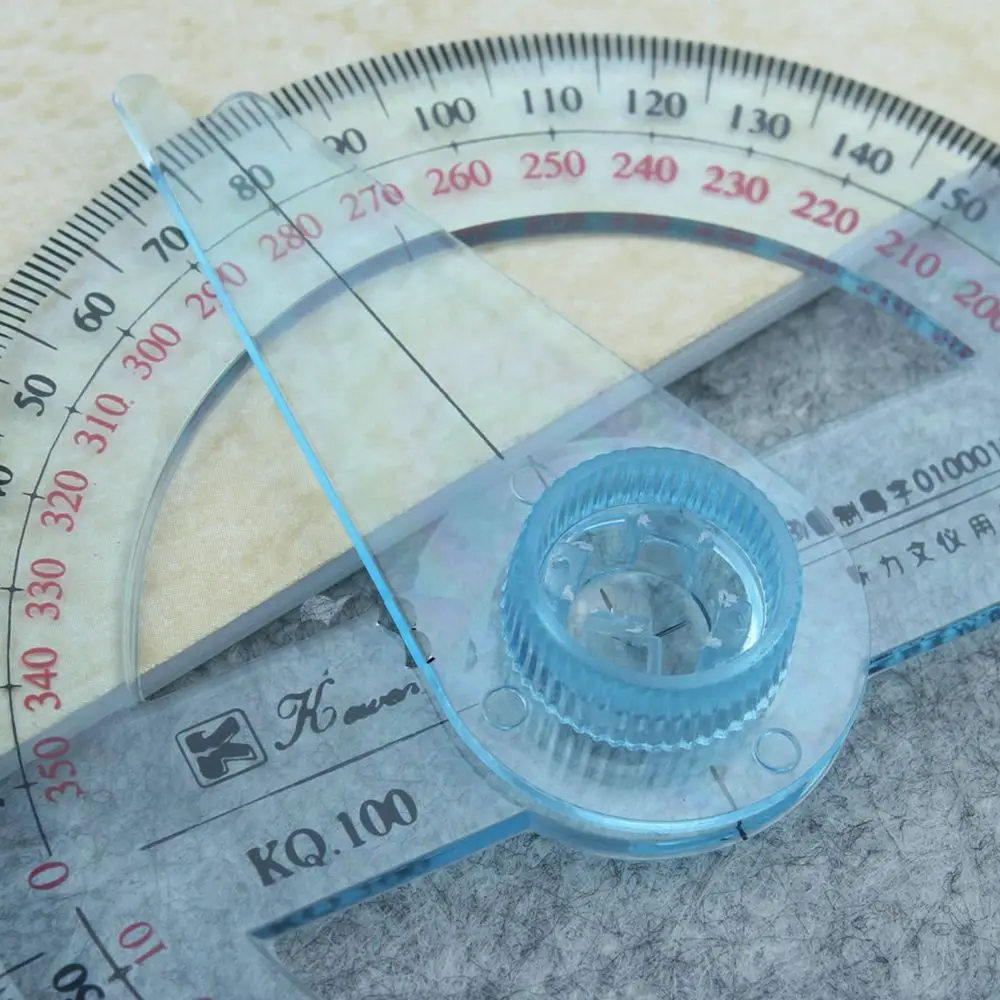 Geometry Durable Swing Arm School Supplies Office 360 Degrees Pointer Angle Ruler Measuring tools Goniometer Protractor
