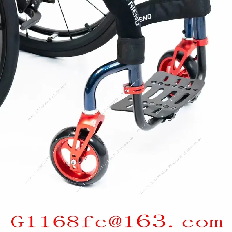 4 Inch PU Swivel Caster Wheels with Bearing, Aluminum Alloy Front Wheel for Wheelchair, 8mm Bore