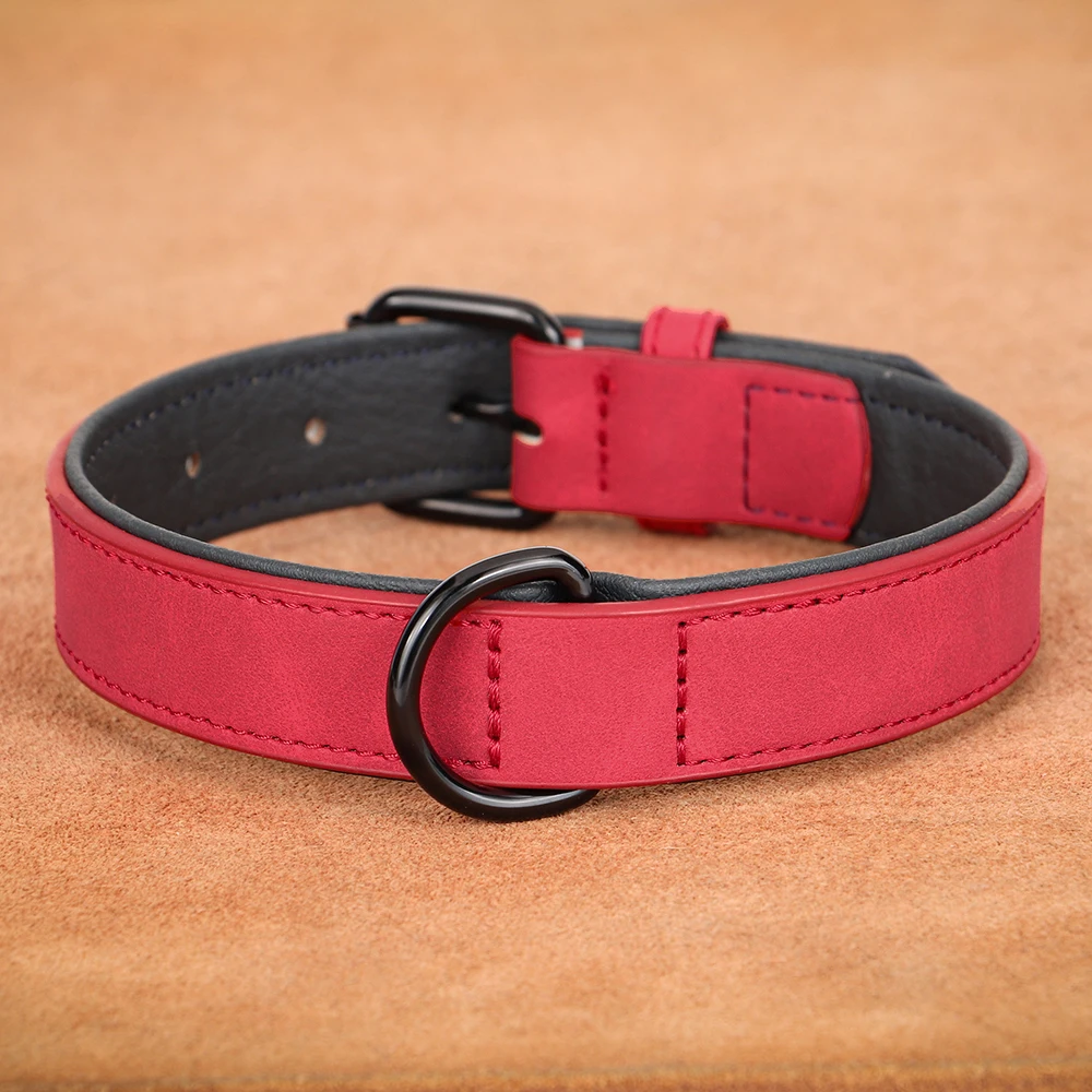 Didog PU-Leder-Hundehalsband, weich gepolstert, Hundehalsbänder, Halskette, verstellbare Haustier-Halskette für kleine, mittelgroße und große Hunde, Pitbull, Labrador, Mops 7