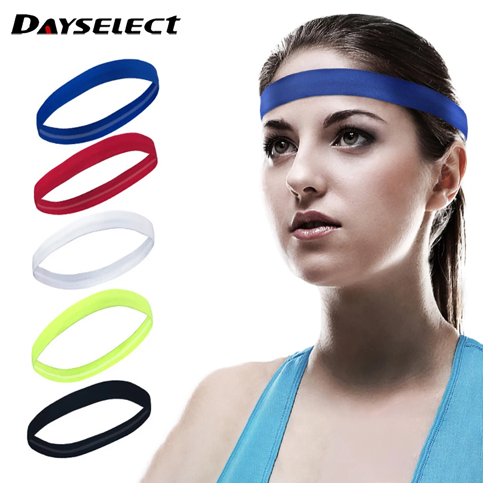 3Pcs Headband Sport Sweat Hair Bands Silicone Non-slip Sweatband Elastic Sweatband Outdoors Running Fitness Yoga Tenis Men Women