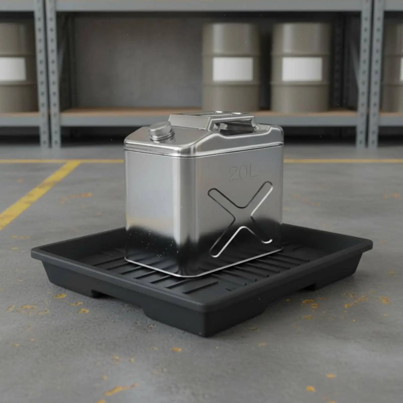 Stainless Steel Storage Can Leak-Resistant Portable Energy Tank Metal Emergency, trip
