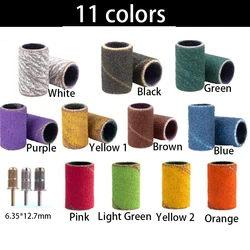 Bandes de ponçage zébrées pour le soin des pieds, forets à ongles, coupe-grain, dissolvant de gel de manucure, remplacement de vernis, 11 couleurs, 80, 120, 180, 240