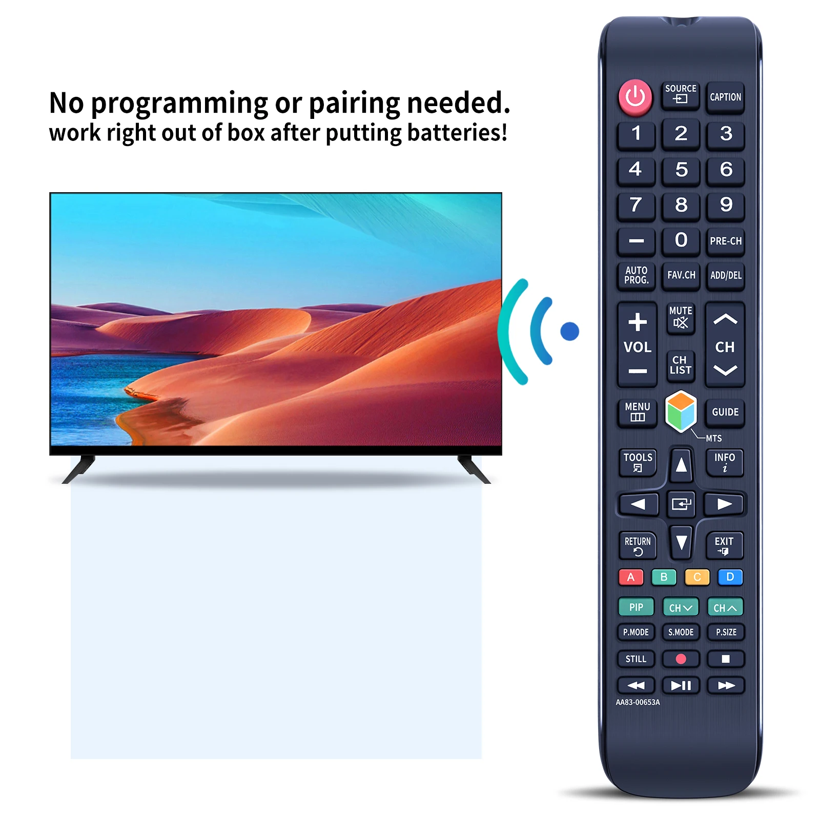 New A83-00653A Remote Control for Samsung TV TM1260 SYNCM173P AA8300653A TM1260 SYNCM173P LNS2738DX HPS4253 LNS4041DX LNS4051DX