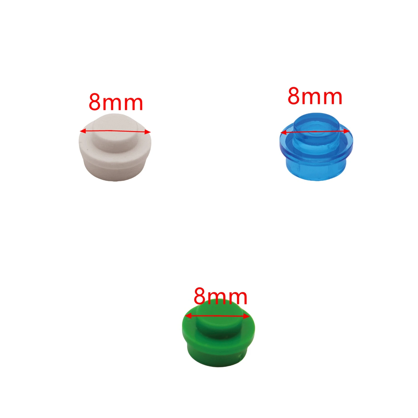 400 pièces 6141 plaque 1X1 ROUNDMOC assembler des particules bricolage blocs de construction 1*1 points figurines lampe briques pièces jouet pour les enfants