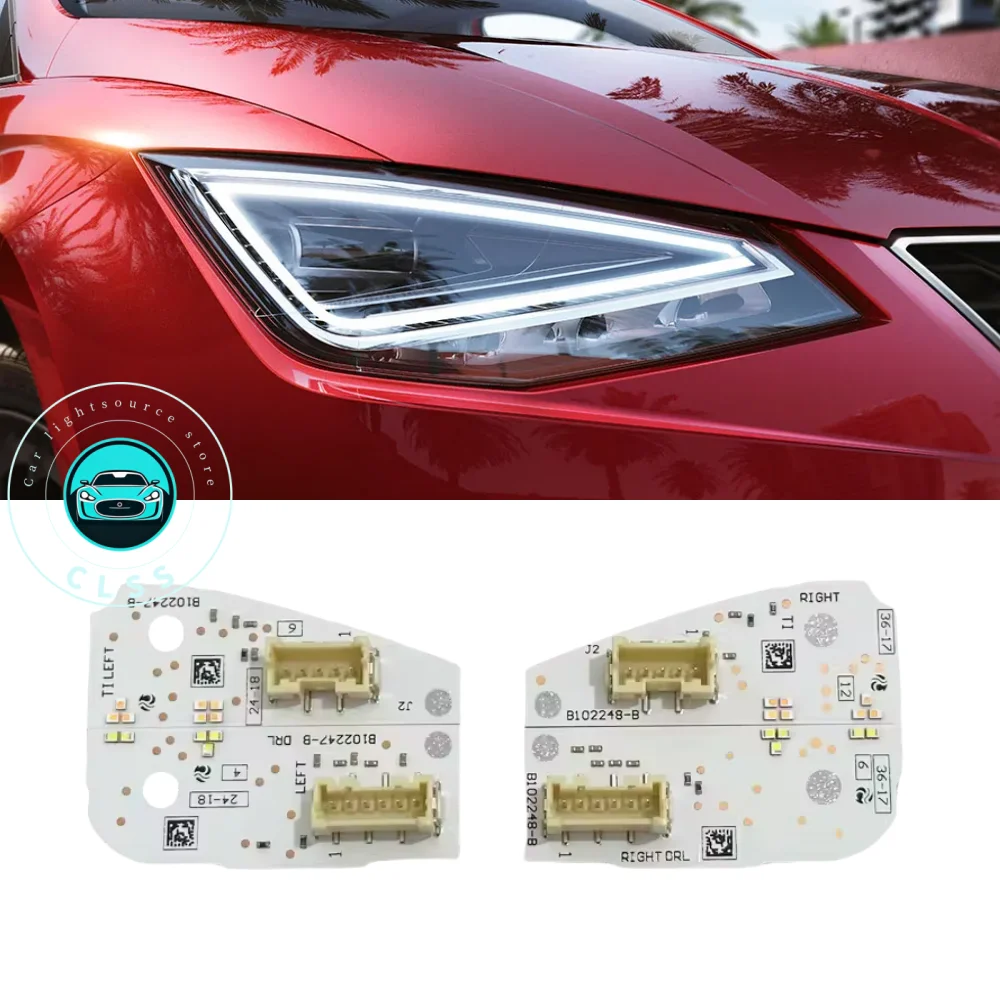 

White DRL LED Boards Daytime Running Lights Module B102248-B B102247-B For 2017-2021 Seat Arona Ibiza Full LED Headlight