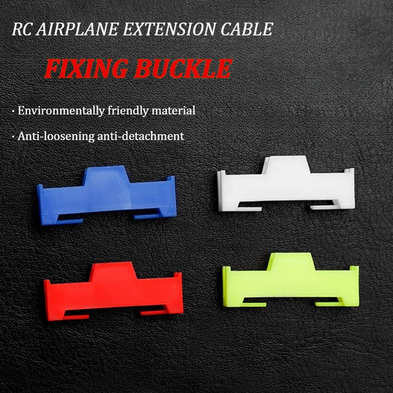

10 шт., удлинительный кабель сервопривода, зажим с пряжкой, пластиковый шнур, соединительные заглушки, фиксирующий держатель пряжки для DIY, детали модели радиоуправляемого самолета