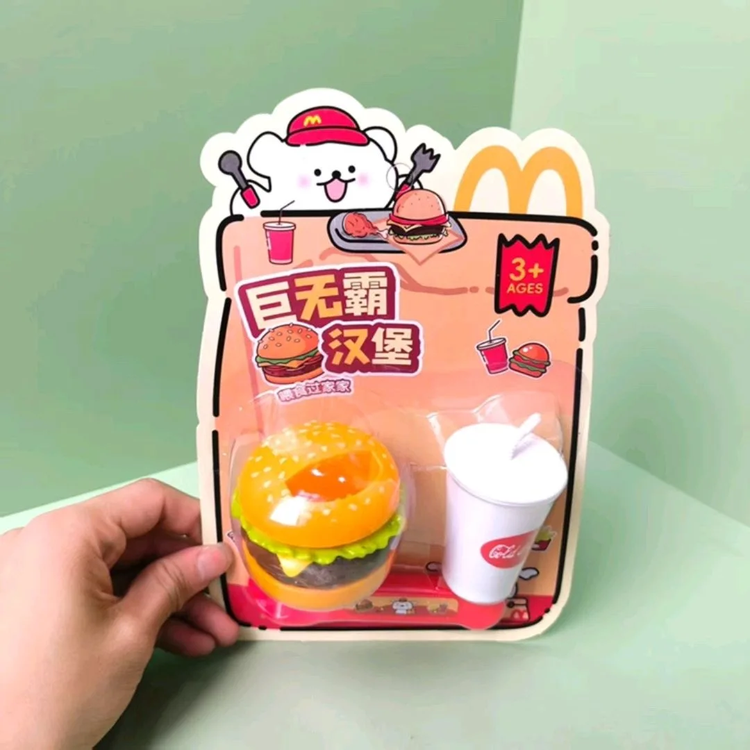 جديد محاكاة همبرغر تغذية مجموعة ألعاب الوالدين والطفل الألعاب التفاعلية الفتيات لعب منزل لعبة تغذية الضغط تململ